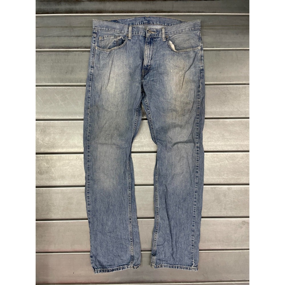 VTG Levis 559 Jeans Mens 36X34 Blue Light Wash Denim Relaxed Straight Distressed